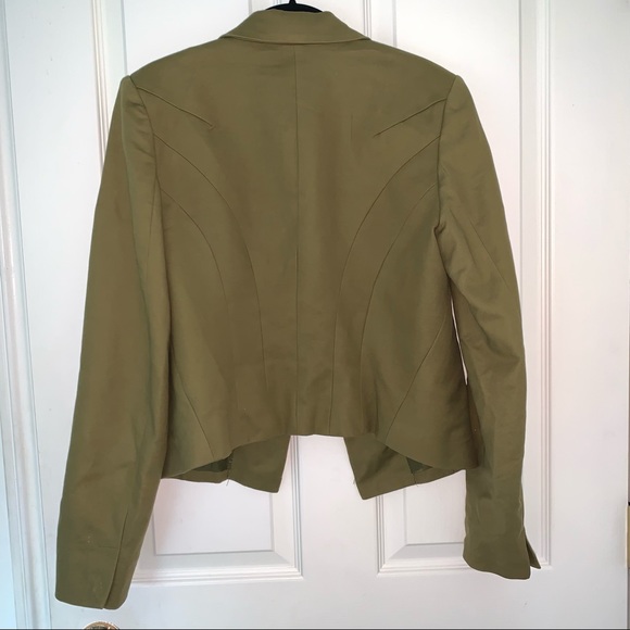 Grace Elements Green Blazer size 8 open front with functional zipper pockets - Picture 4 of 4